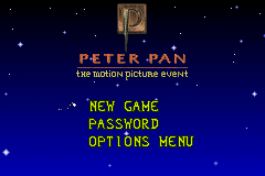 Peter Pan - The Motion Picture Event Title Screen